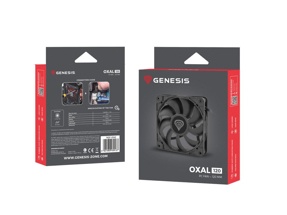 Ventilador caja genesis oxal 120 negro - Imagen 3