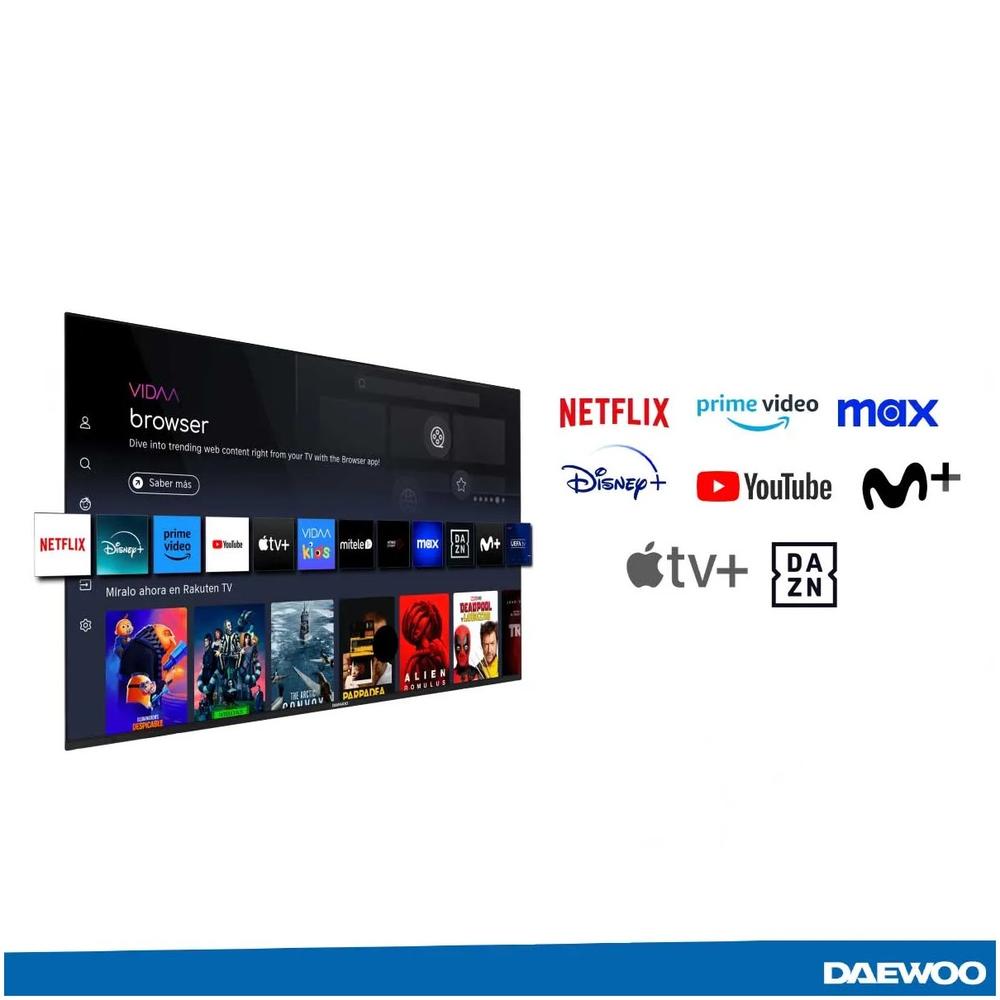 Tv daewoo 50 pulgadas qled 4k uhd - Imagen 3