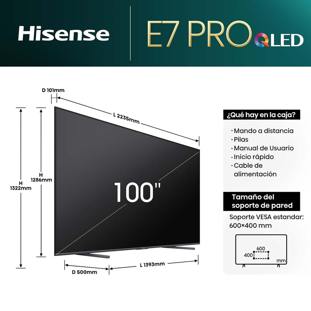 Tv hisense 100 pulgadas qled 4k uhd - Imagen 2